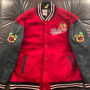 blackhawks leather jacket